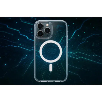 Apple iPhone 17 Pro Clear Case MagSafe MGFT4ZM/A con sfondo elettronico