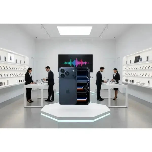 Apple iPhone 17 Pro in un negozio elegante con display tecnologici e personale disponibile