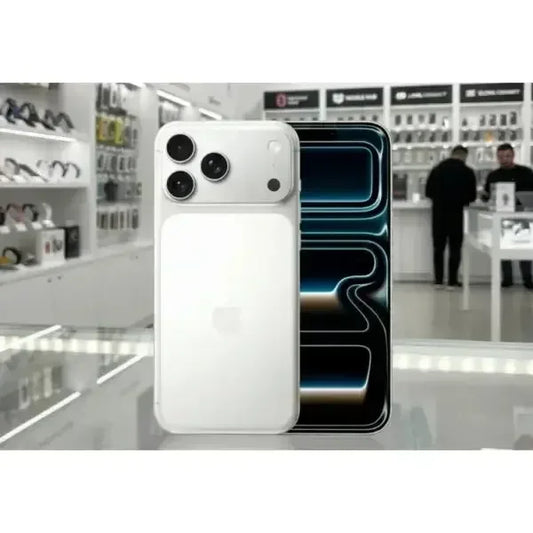 Apple iPhone 17 Pro Max in bianco con design elegante e camera avanzata