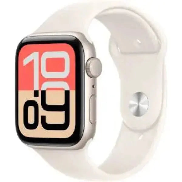 Apple Watch SE 3 con schermo touchscreen e cinturino bianco per un look moderno