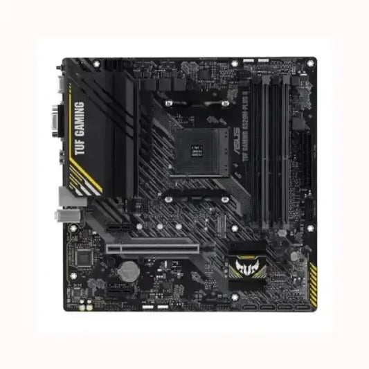Scheda madre ASUS TUF Gaming nera con slot RAM e supporto per processori AMD