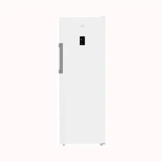 Beko congelatore verticale bianco con maniglia laterale e display nero frontale