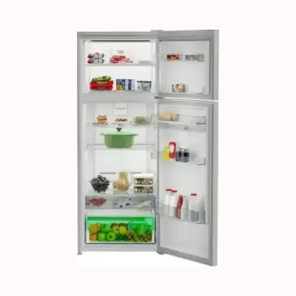 Frigorifero BEKO a doppia porta con congelatore in alto e vano verdure illuminato a LED