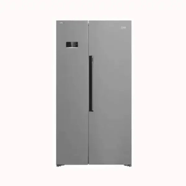 Frigorifero BEKO side by side in acciaio inox con display digitale e maniglia nera