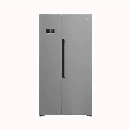 Frigorifero BEKO side by side in acciaio inox con display digitale e maniglia nera
