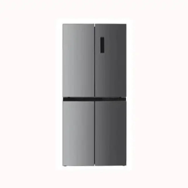 Frigorifero BEKO a quattro porte in acciaio inox con design moderno e display digitale