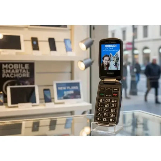 Brondi Amico Sicuro Plus cellulare per anziani con tasti grandi e schermo a colori