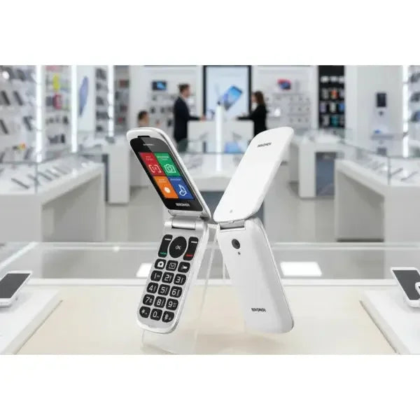 Cellulare Brondi per anziani con tasti grandi e schermo colorato, ideale per utenti senior