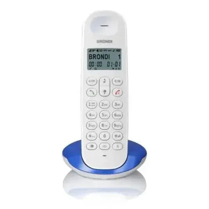Telefono Cordless Brondi con display illuminato e base elegante per uso domestico