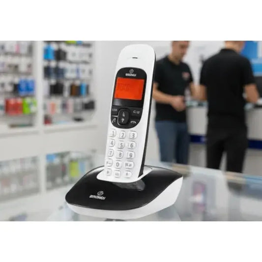 Telefono Cordless Brondi con base di ricarica e tastiera ergonomica per comunicazioni senza fili