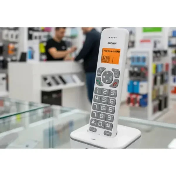Telefono Cordless Brondi con display luminoso e tasti grandi per una facile navigazione