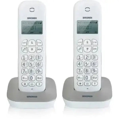 Set di due telefoni cordless Brondi con display digitale e tasti grandi