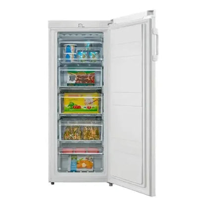 Congelatore Verticale Comfee con scomparti trasparenti per una migliore organizzazione degli alimenti