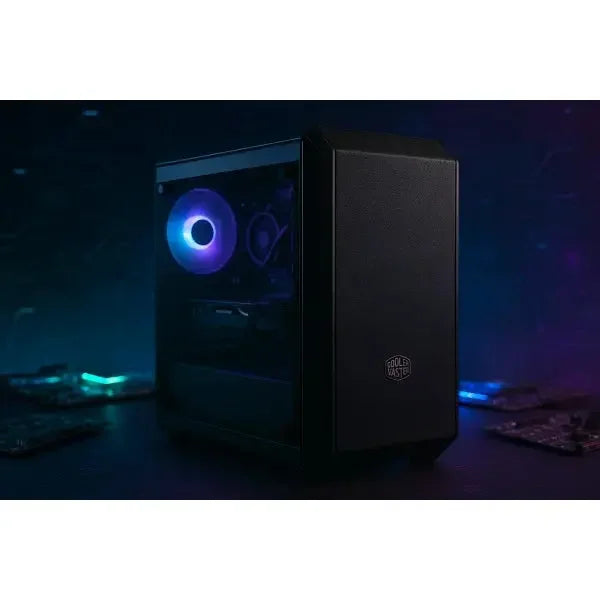 Case Cooler Master con design elegante e illuminazione RGB per computer gaming