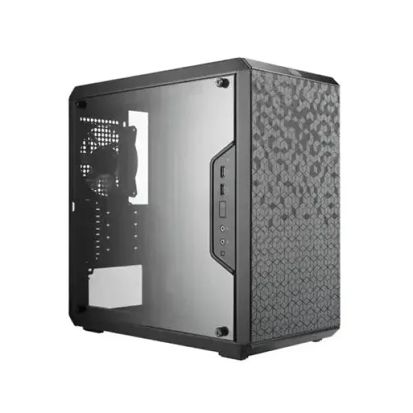 Case Cooler Master con pannello laterale in vetro e design moderno per assemblaggio PC