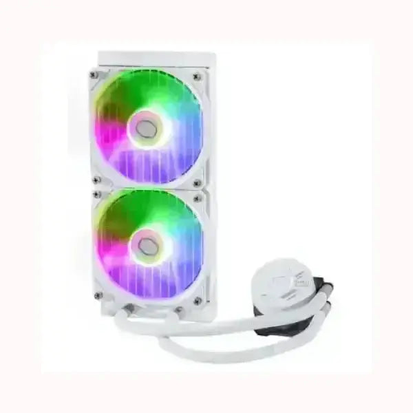 Raffreddamento liquido COOLER MASTER bianco con doppia ventola RGB per PC da gaming