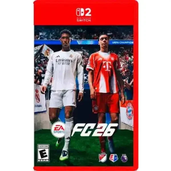 Scatola del gioco EA Sports FC 26 per Nintendo Switch con calciatori famosi in copertina