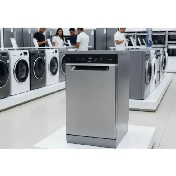 Lavastoviglie Whirlpool in acciaio inox con design compatto e funzioni avanzate