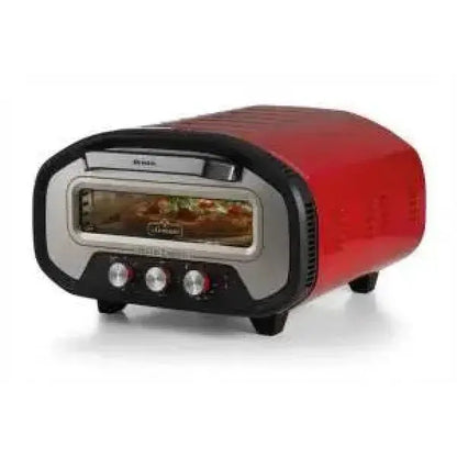Forno Pizza Elettrico Ariete in rosso con design vintage e controlli per una cottura perfetta