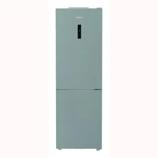 Frigo Combinato Hotpoint moderno grigio con pannello di controllo digitale e doppia porta