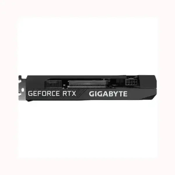 Scheda video GIGABYTE GeForce RTX con design compatto e connettore di alimentazione a 8 pin
