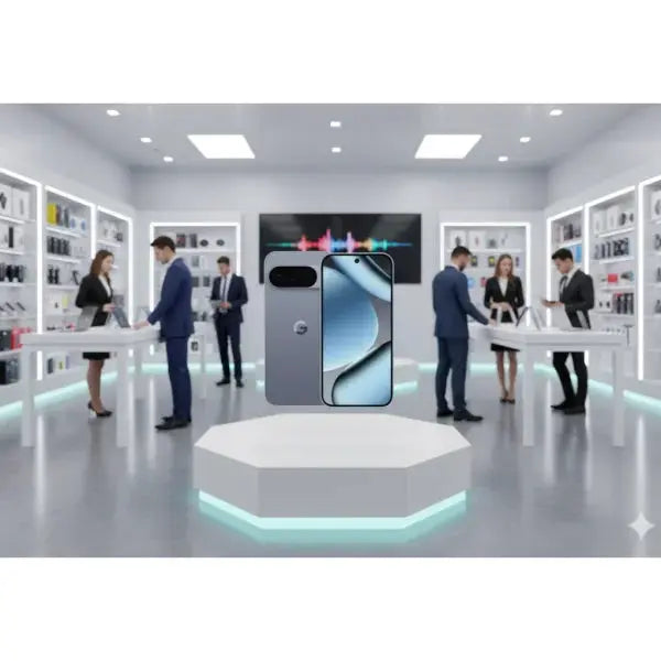 Smartphone Google Pixel 10 Pro in mostrina con design elegante e tecnologia avanzata in un negozio moderno