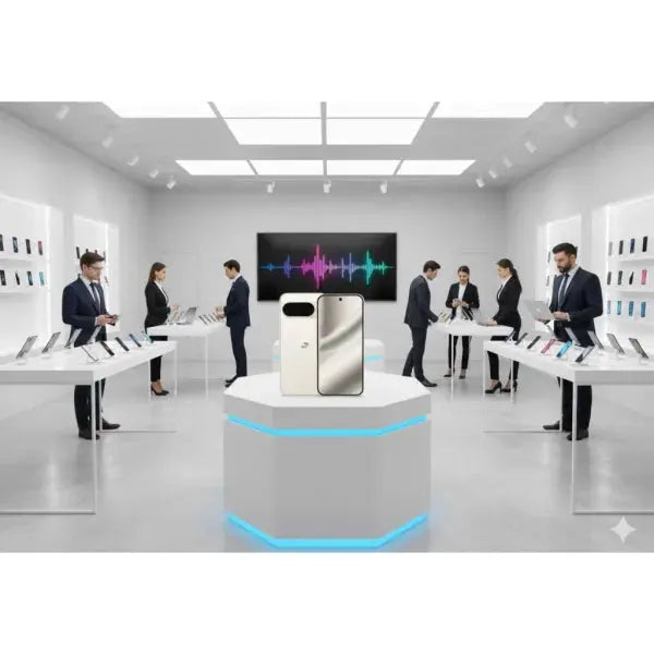 Smartphone Google Pixel 10 Pro XL in esposizione in un negozio di elettronica moderno