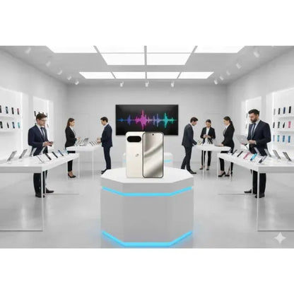 Smartphone Google Pixel 10 Pro XL in esposizione in un negozio di elettronica moderno