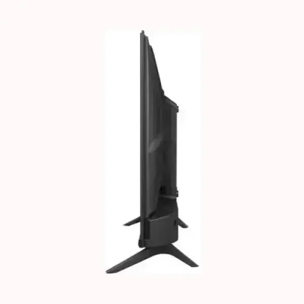 HISENSE TV profilo laterale sottile di televisore con schermo piatto e piedistallo nero moderno