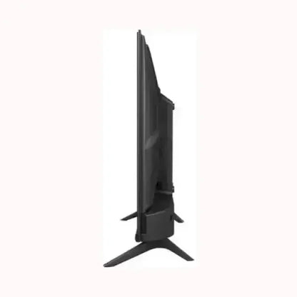HISENSE TV profilo laterale sottile di televisore con schermo piatto e piedistallo nero moderno