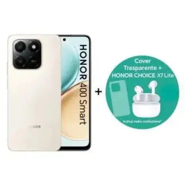 Smartphone Honor 400 con cover trasparente e auricolari HONOR CHOICE X7 Lite inclusi