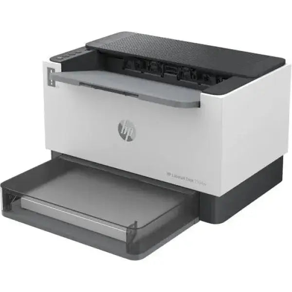 Stampante HP LaserJet con vassoio estraibile e design compatto per uso domestico e ufficio