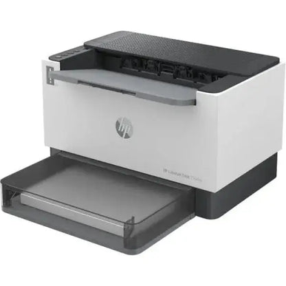 Stampante HP LaserJet con vassoio estraibile e design compatto per uso domestico e ufficio