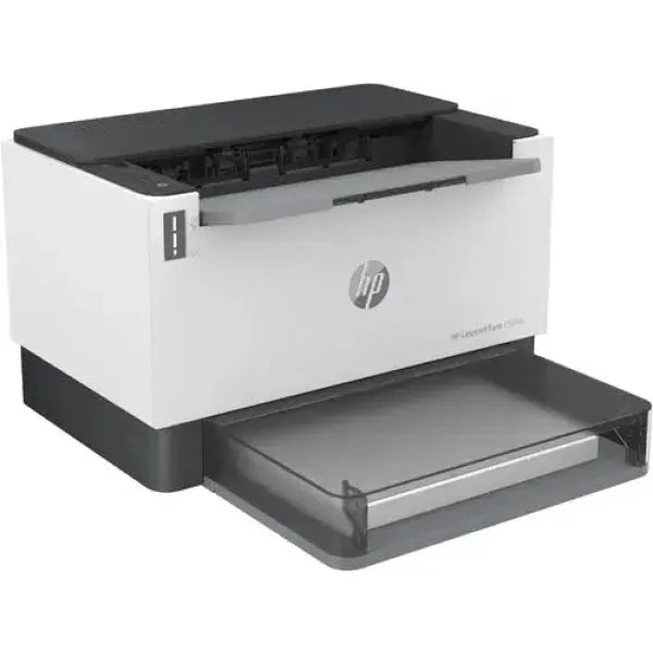 Stampante HP LaserJet con cassetto per carta e design compatto per uso domestico e d'ufficio
