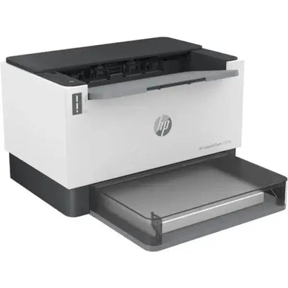 Stampante HP LaserJet con cassetto per carta e design compatto per uso domestico e d'ufficio