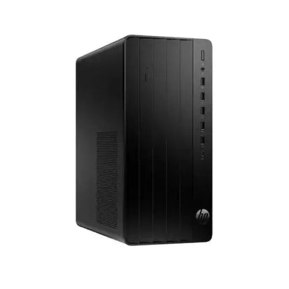 HP PC desktop nero con design elegante e porte USB per connettività facile