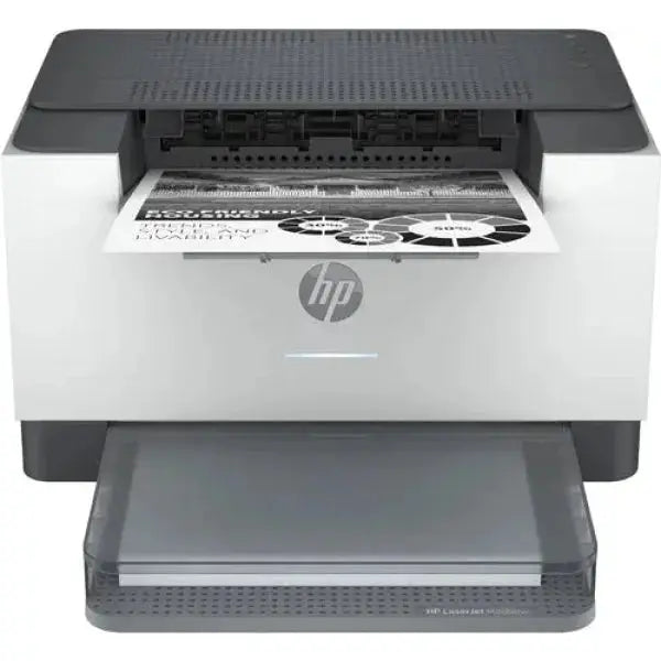Stampante HP LaserJet con funzionalità di stampa in bianco e nero e design compatto