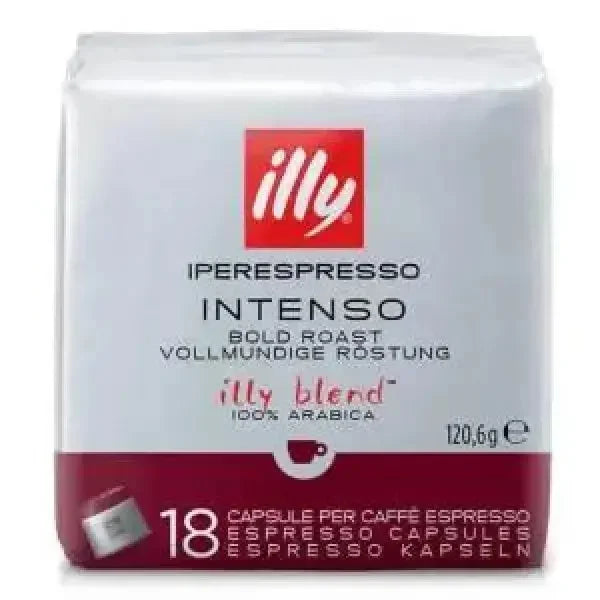 Confezione di 18 capsule Illy per caffè espresso Intenso con 100% Arabica