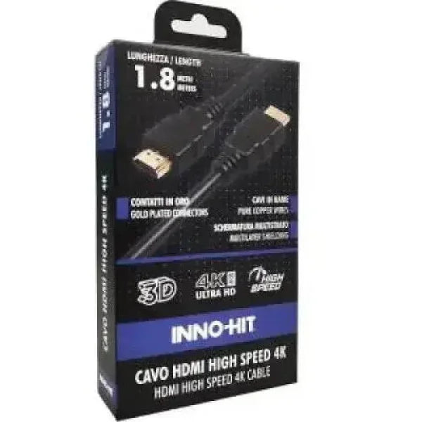 Inno-Hit Cavo HDMI High-Speed 4K HDR 60hz 1.8m Nero Accessori TV