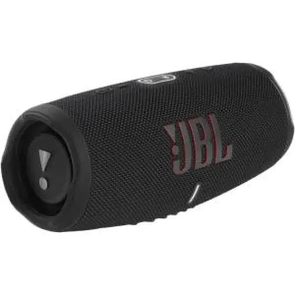 Cassa Bluetooth portatile JBL Charge 5 nera con design resistente e logo JBL