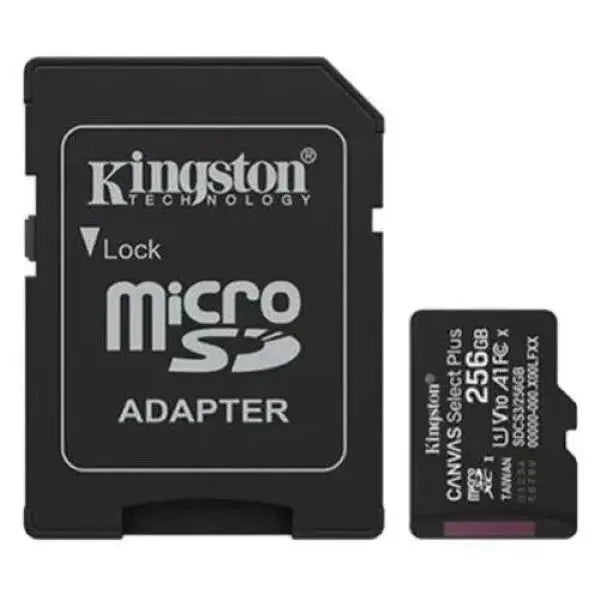 KINGSTON Micro SD da 256GB con adattatore per archiviazione sicura e veloce