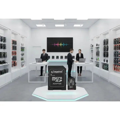 KINGSTON Micro SD con adattatore in un negozio moderno di tecnologia