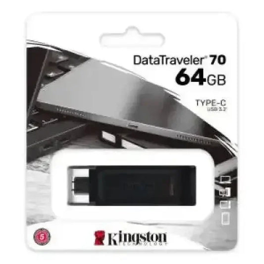 KINGSTON PENDRIVE DataTraveler 70 da 64GB con connessione USB Type-C per trasferimento veloce