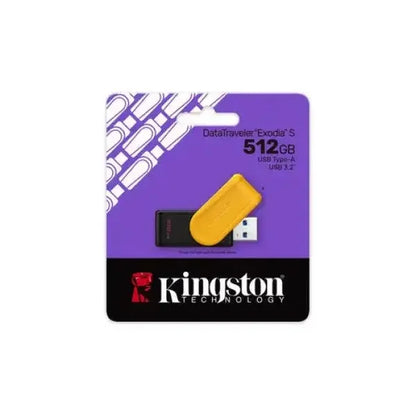 KINGSTON Pendrive DataTraveler Exodia S da 512GB con cover gialla e porta USB 3.2