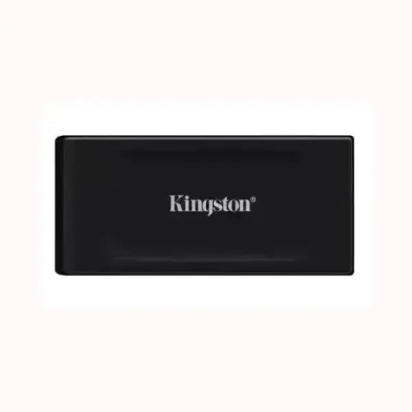 Disco rigido portatile KINGSTON nero con design compatto e logo centrale per storage dati