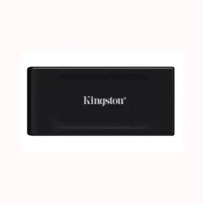 Disco rigido portatile KINGSTON nero con design compatto e logo centrale per storage dati
