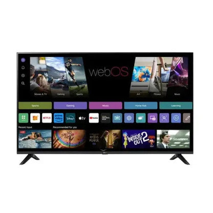 Televisione LG TV con schermo LED e interfaccia webOS per streaming e intrattenimento