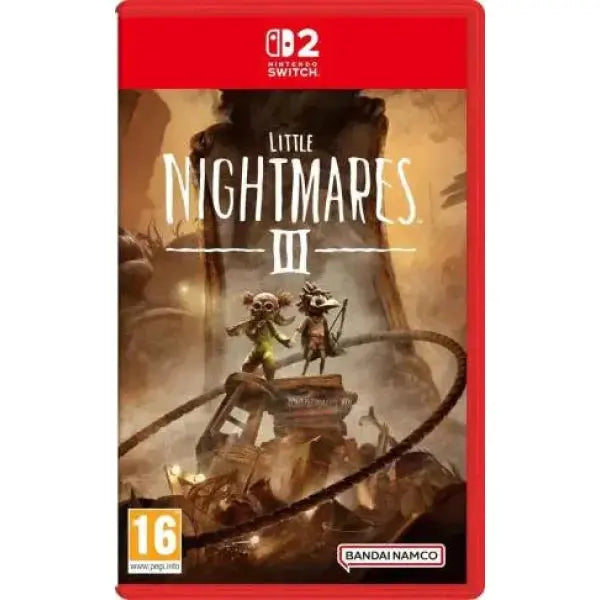 Videogioco Little Nightmares 3 per Nintendo Switch con copertina spaventosa e personaggi misteriosi
