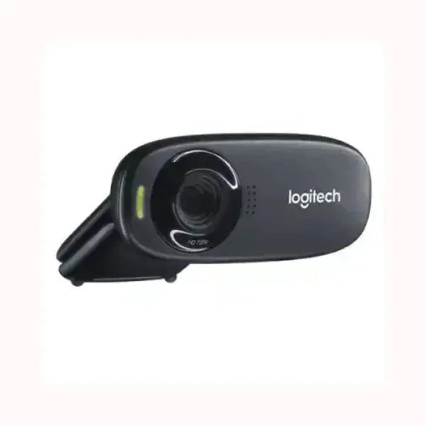 Webcam Logitech nera con risoluzione HD 720p e design compatto per videoconferenze e streaming