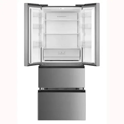 Frigorifero MIDEA a tripla porta in acciaio inox con design moderno e ampio spazio interno